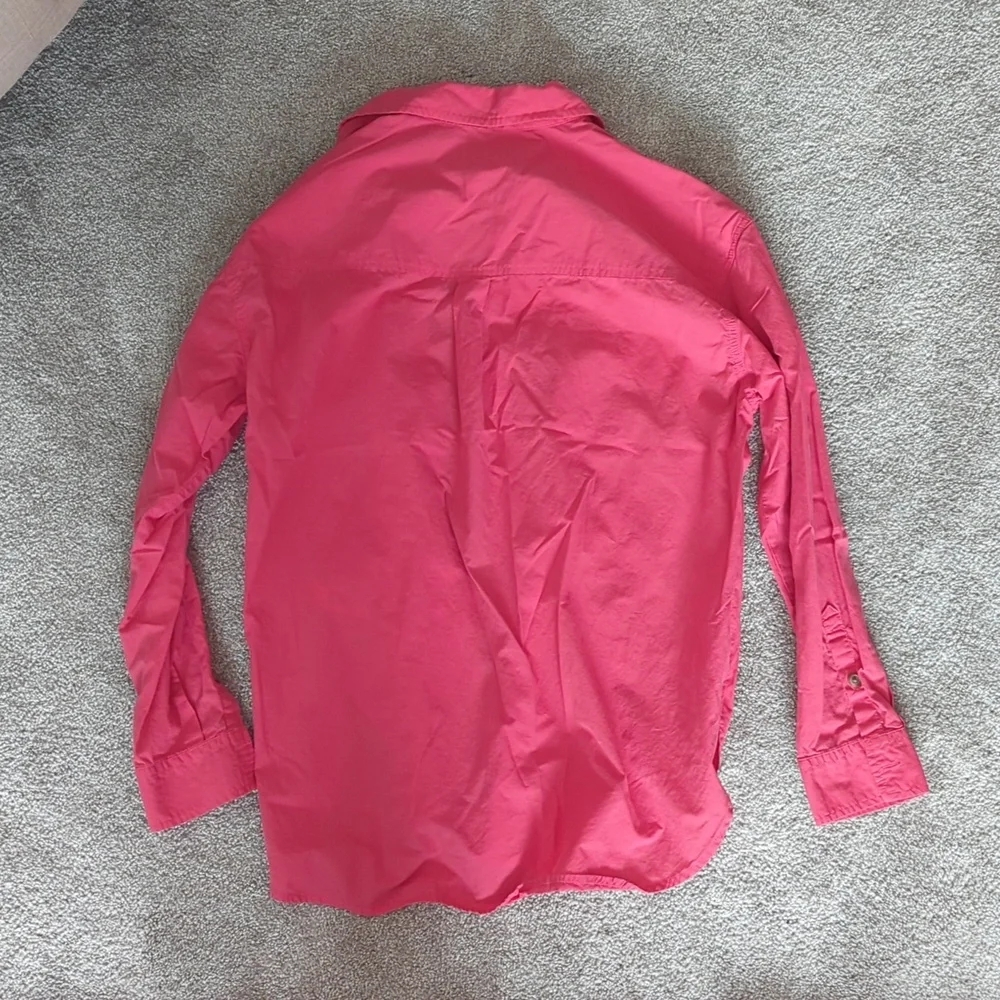 Bright Pink Button-Up Shirt Women's M - Picture 3 of 4